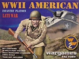 Wargames Factory 28mm American Infantry Platoon Late War 30 Multipose 