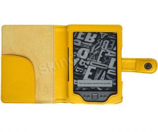 For  Kindle 4 WiFi Yellow PU Leather Case Jacket