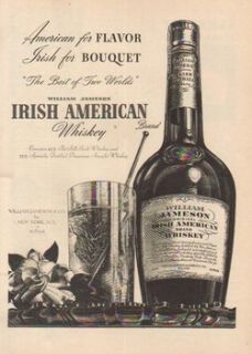 1937 William Jameson Irish American Whiskey Vintage 30s Best of Two 