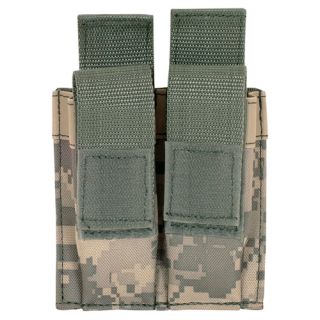   CAMOUFLAGE PISTOL QUICK DEPLOY DUAL MAG POUCH   No Ammo,4.5x4.25x1.5