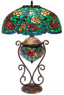 Stunning Tiffany Amherst Stained Glass Table Lamp buySAFE