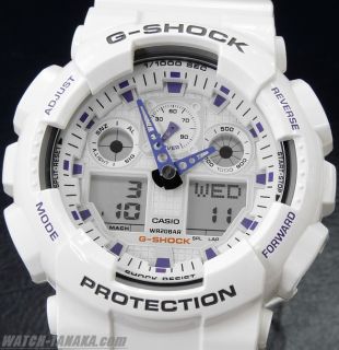 Casio G Shock GA100A 7 GA100A7 XL White Factory Fresh