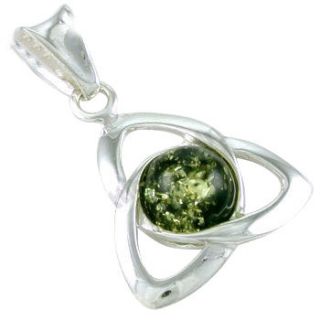  green baltic amber celtic triquetra pendant this lovely pendant 
