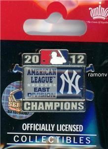    Yankees AL East Division Champs Pin Champions american league 2012