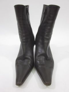 you are bidding on a andrea rivalta brown leather boots heels in a 