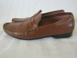 MEN S Andrew Brown ITALIAN LEATHER Loafers Casual Dress Shoes Size 9 