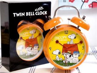 peanuts snoopy spike olaf andy twin bell alarm clock