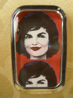 Jackie Kennedy Onassis Glass Paperweight Andy Warhol