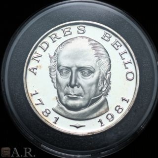 1981 Venezuela 100 Bolivares Silver Proof Andres Bello