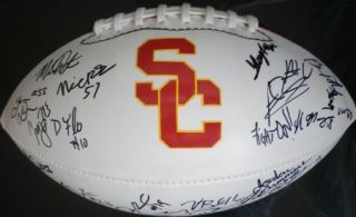 2012 USC Trojans Team Signed Football Certificate Proof Matt Barkley 