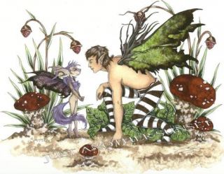 Amy Brown Print Fairy Faery Smitten Pixie Creature Crush Man Boy Male 
