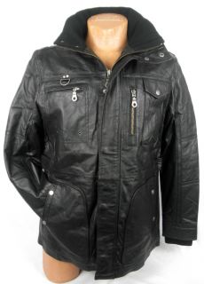 Andres Velasco Toronto Luxury Leather Rock Jacket Black Large 2207KCZ 