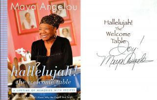Maya Angelou Signed Hallelujah The Welcome Table 1ST1ST HC RARE 