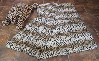 51 fleece leopard cheetah throw animal pillow
