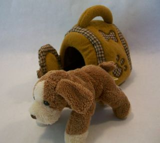 Animal Alley Toys R Us Plush Kennel With Dog Puppy 6 Miniature
