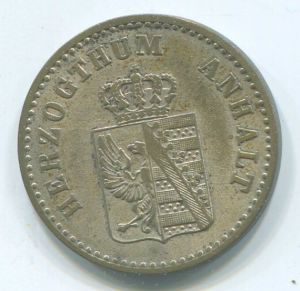 1862 A Silver 2 1 2 Groschen Anhalt Bernburg German States  