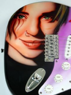 Ani DiFranco Autographed Signed Airbrush Guitar &Proof PSA/DNA UACC RD 