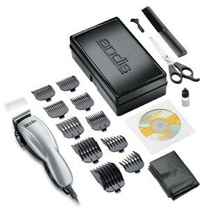 Andis Company 18645 Silver Clipper Haircutting Kit, 19 Pieces