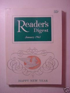 Readers Digest January 1963 Andre Maurois Pablo Casals