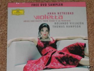 Anna Netrebko Violetta Promo Sampler DVD RARE No CD