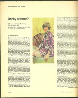 Anne Heywood Kim Darby Cleon Jones NY Sunday News 7 6 1969 Pontiac Ad 