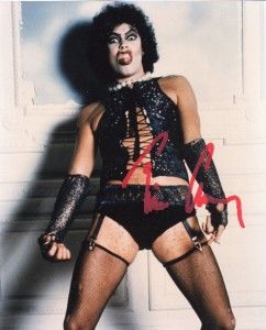Tim Curry Rocky Horror Picture Show Signed in Fingernail Polish 8 by10 