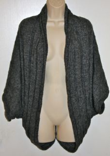 Ann Taylor LOFT Charcoal Gray Cocoon Shrug Sweater   M