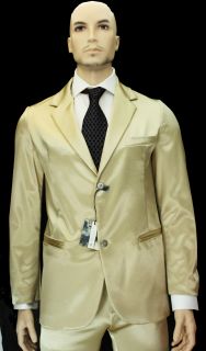 Newt 100 Auth BLUMARINE Italy Anna Molinari Uniq Gold Tuxedo Suit 38R 