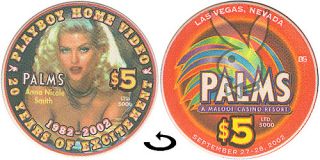 Palms $5 Anna Nicole Smith Room Key Card 2002 Casino Chip Las Vegas NV 