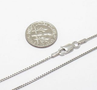 1mm Anti Tarnish Solid Italian Box Chain Necklace Real Sterling Silver 