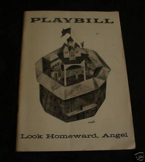 Playbill Look Homeward Angel Anthony Perkins Jo Van Fleet Hugh 