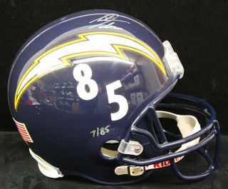 Antonio Gates Signed Autographed F s Riddell Chargers Helmet Tristar 