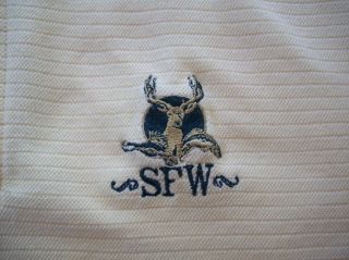 Antigua SFW Yellow Polo Shirt with Elk Logo Mens Medium