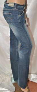 Mustang Tight Cut Jeans Hose Heavy Used Wash Stretch Dunkel Blau W29 