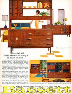 Bassett Furniture Symbol 65 Pierre Debs Design Mid Century Modern 1963 