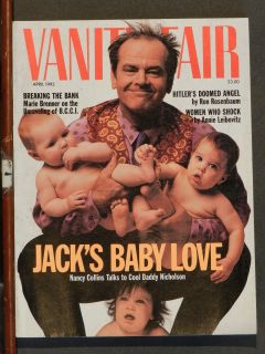   Fair Magazine April 1992 JACK NICHOLSON FASHION HITLER ANNIE LEIBOVITZ