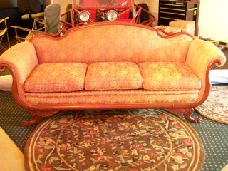 1930s Antique Victorian Style Pallor Sofa Couch Chaise