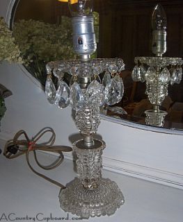    store charming vintage crystal lamp excellent condition