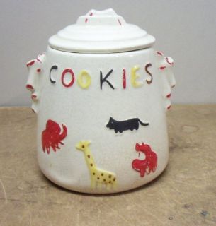Circus Animals Cookie Jar Vintage Antique 1940S
