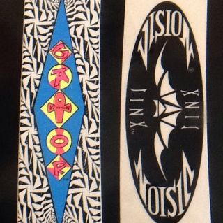Vintage Skateboard sticker Vision Gator & Jinx RARE lot Original Sims 