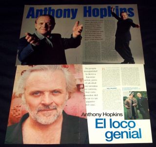 Anthony Hopkins Huge Lot Of Rare Magazine Clippings Collection