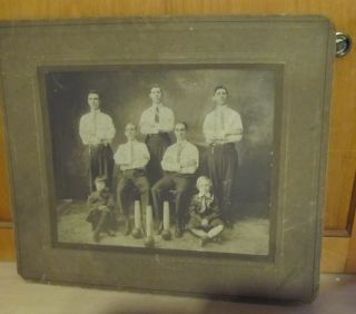 Vintage Antique Old Photo Representing Wood Candle Stick Pins Bowling 