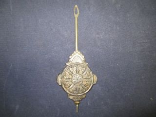 Antique Gilbert clock pendulum part  1907 off gingerbread clock