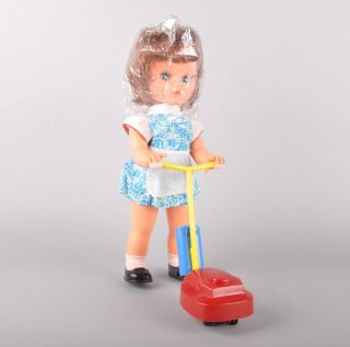 Vintage Busy Brenda Vacuum Cleaner Doll 1970s w Box