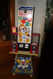 Antique Vintage Bozo The Clown Balloon Vending Machine