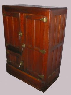 Antique Oak Ice Box Herrick Refrigerator Co Waterloo IA