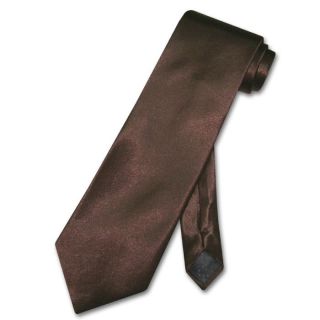 Antonio Ricci Necktie Solid Chocolate Brown Mens Neck Tie