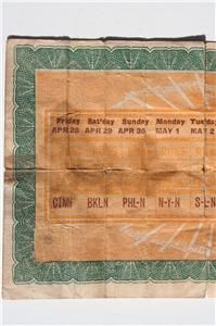 rare antique baseball lottery ticket