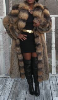 Full length Designer Antonovich gray Silver Crystal fox Fur Coat 