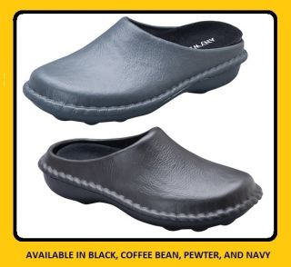 Dbl Anywear LX Unisex Slip Res Clog Nurse Shoes Black Pewter Navy 